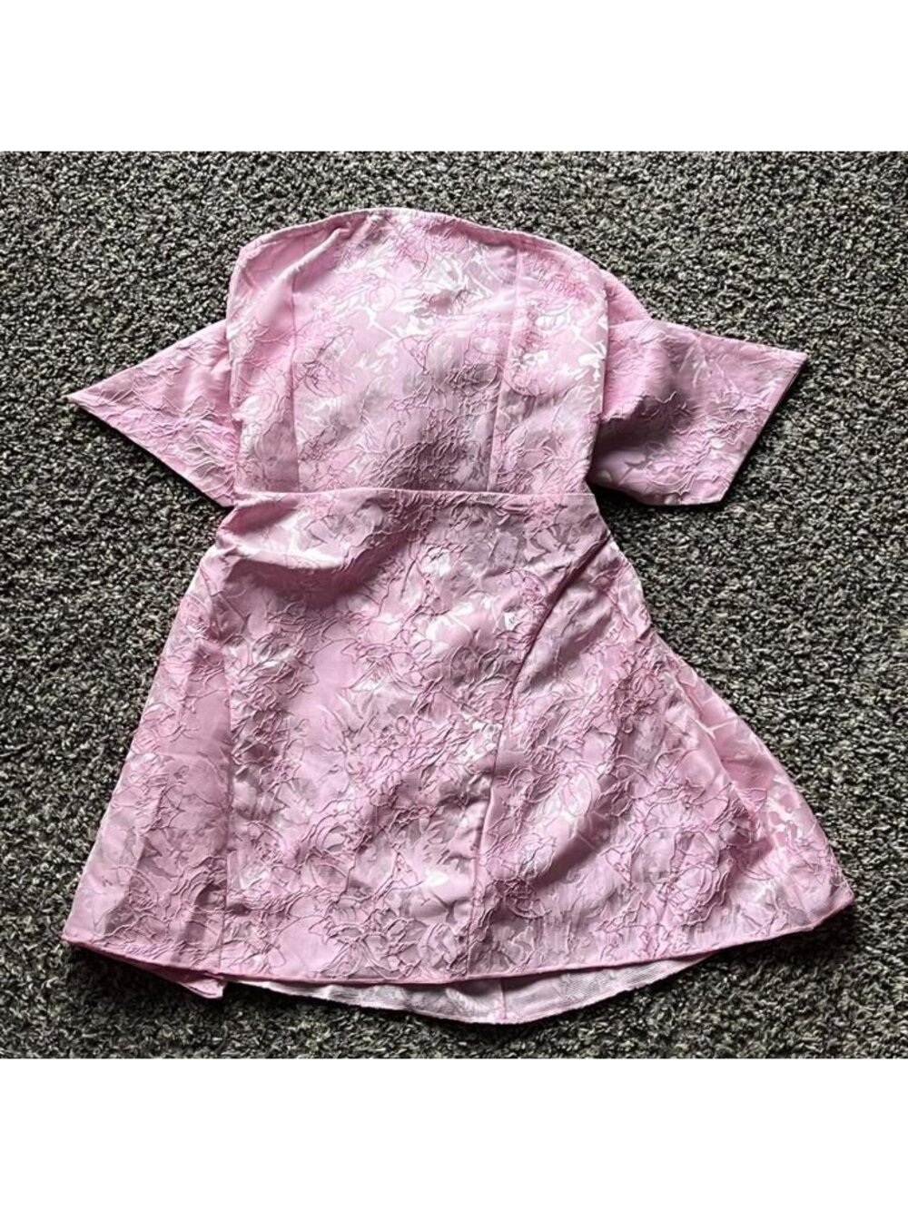 Pink Corset Small Mini Dress Large Bow & Tie Back Babydoll Feminine Dainty - Picture 4 of 7